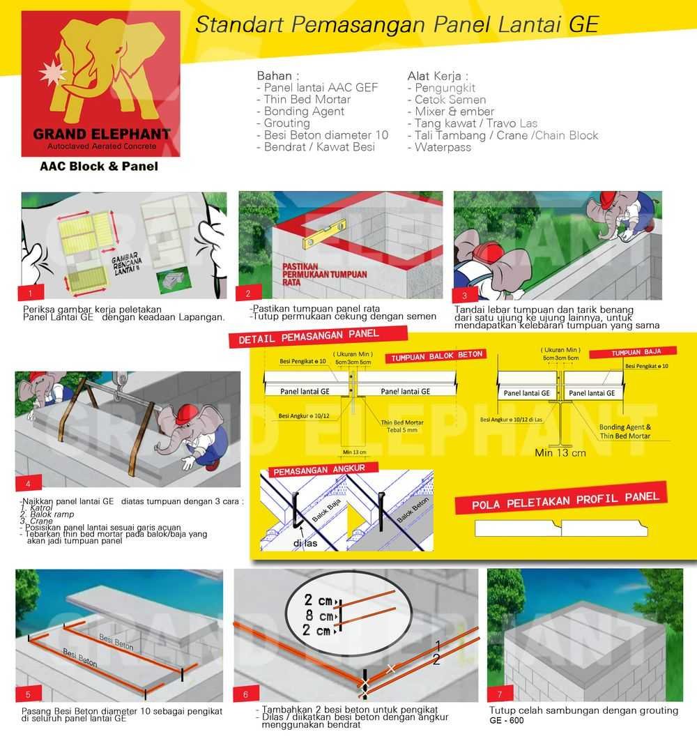 Cara Pemasangan Panel Lantai Grand Elephant